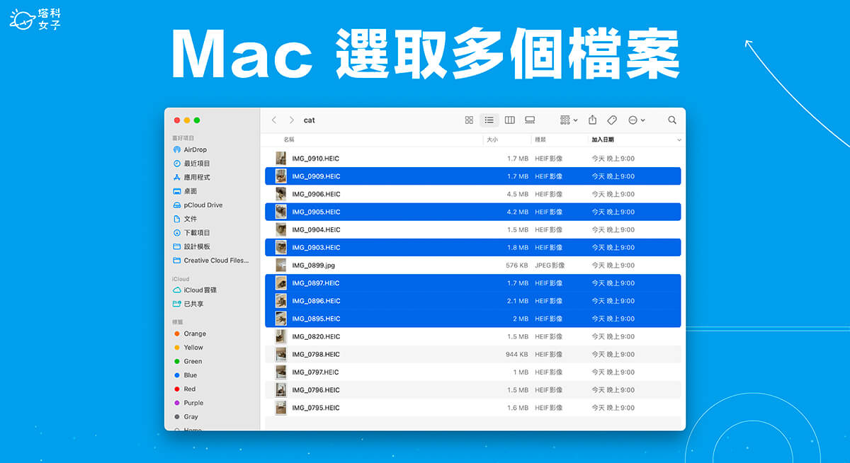 Mac 選取多個檔案怎麼用?這 4 個好用方法學起來!